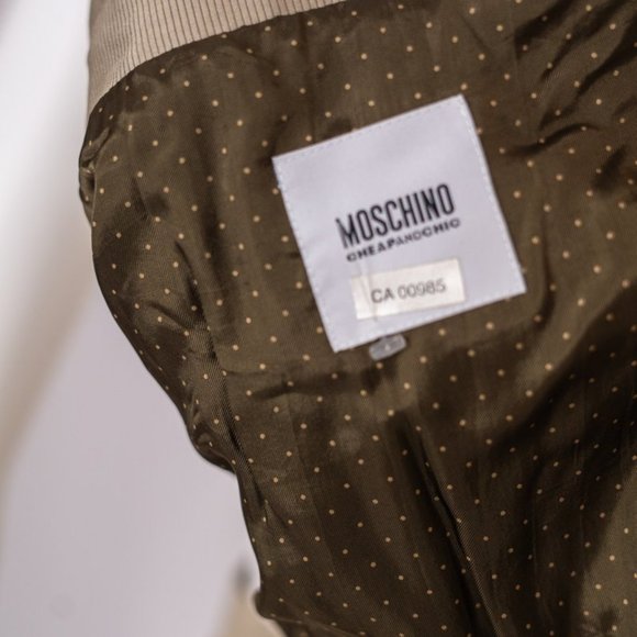 Moschino 2 Piece Champagne Blazer and Skirt w/ Zip - Picture 7 of 8